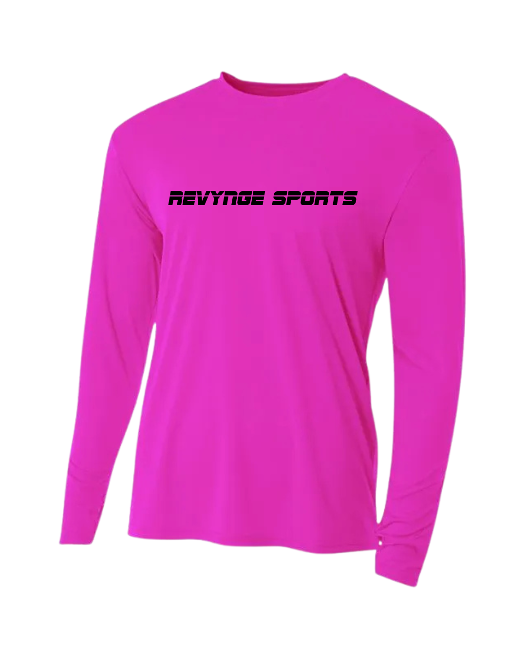 Revynge Sports Logo Dri-Fit Long Sleeve (Hot Pink)