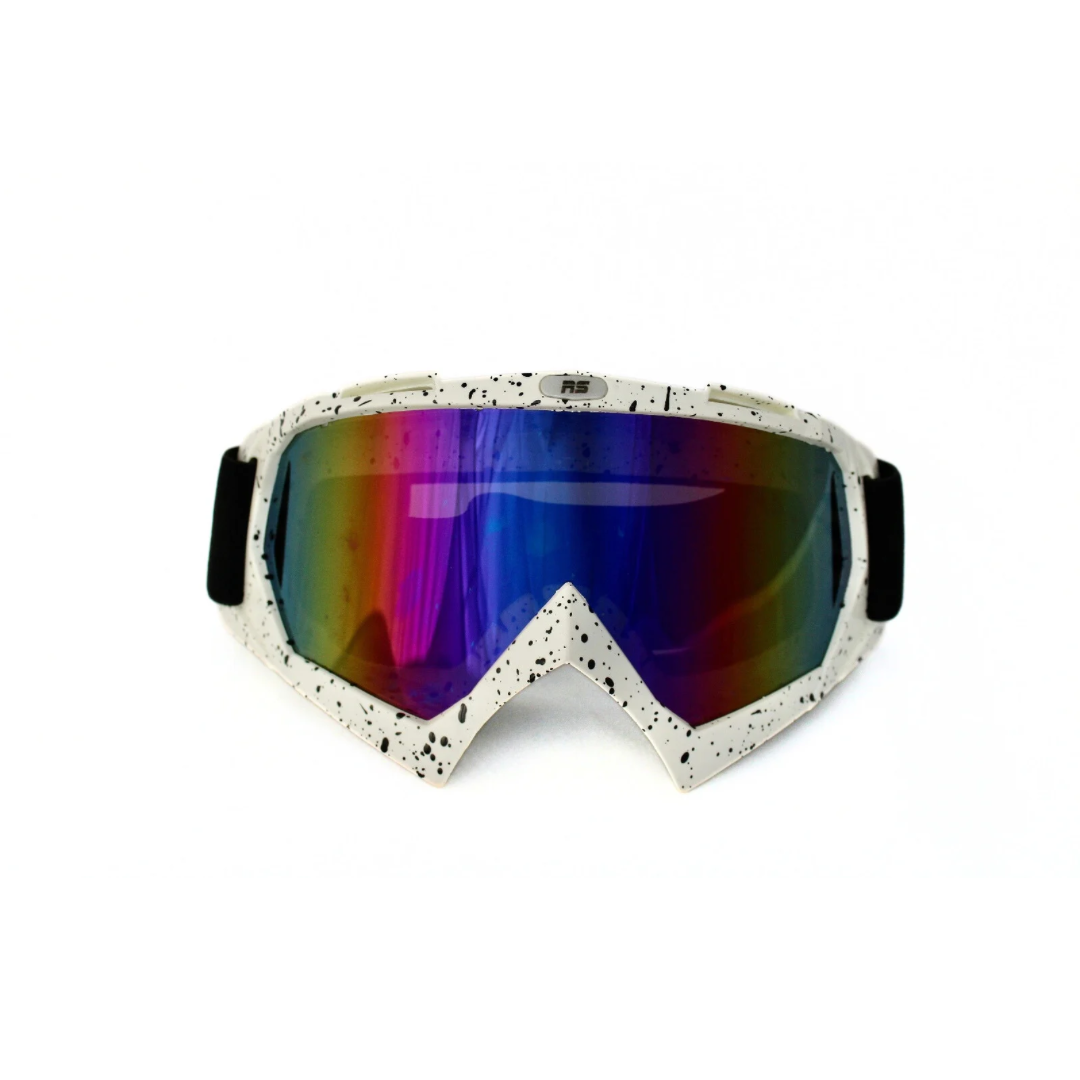 White w/ Black Speckles Goggles