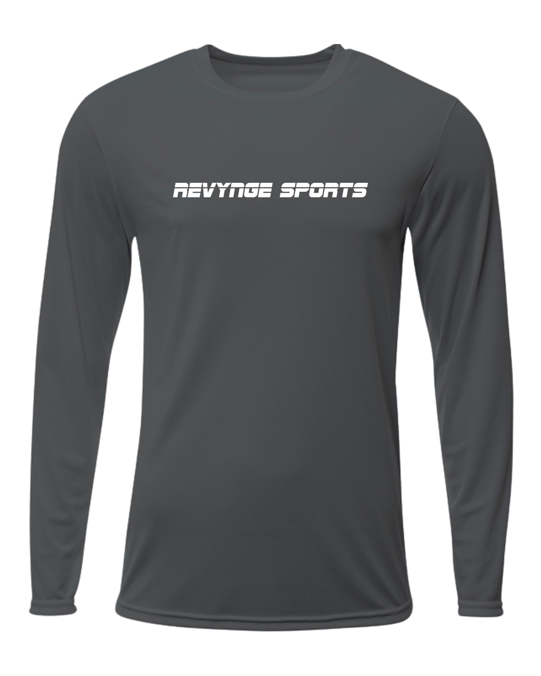 Revynge Sports Logo Dri-Fit Long Sleeve (Dark Grey)