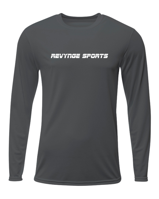 Revynge Sports Logo Dri-Fit Long Sleeve (Dark Grey)