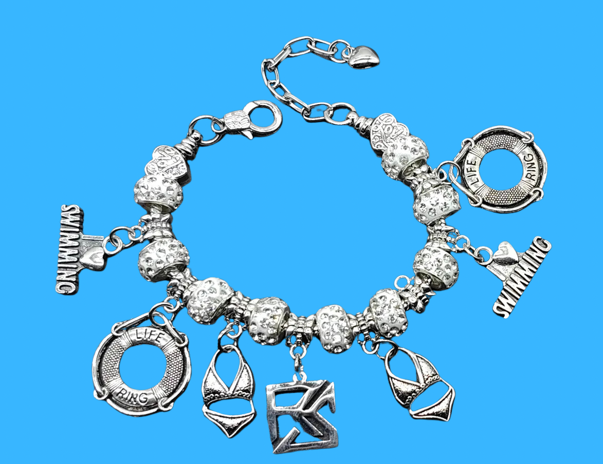 Swimming Charm Bracelet