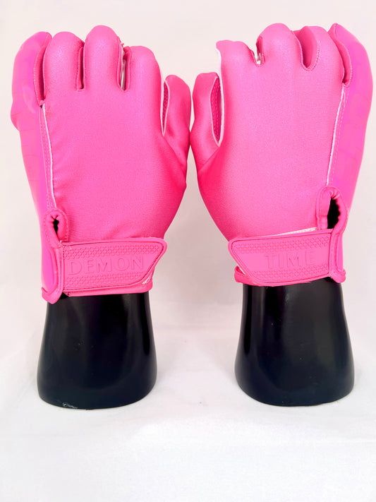 Demon Time Football Gloves (Pink)